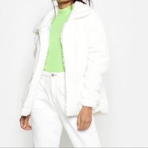 Collared Teddy Faux Fur Jacket